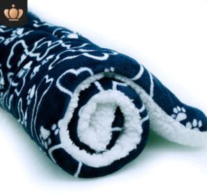 Cute Cat Blankets Dog Pet Mat (Option: Blue bone-S50x30)